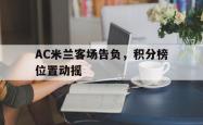 乐鱼体育APP下载-AC米兰客场告负，积分榜位置动摇